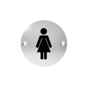 Označenia dverí - piktogram toalety dámske, šróbovacie