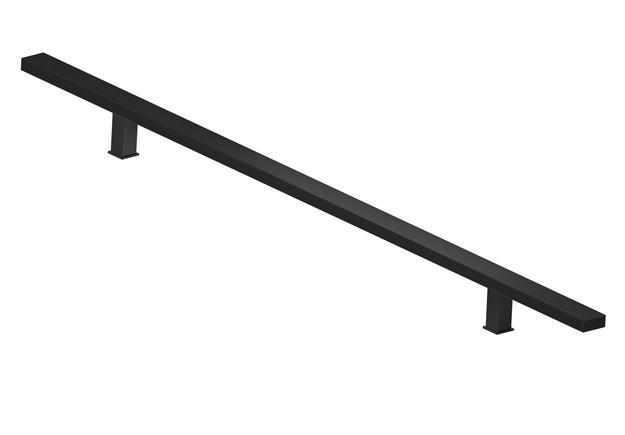 Madlo - hranaté čierne 120 cm jednostranné 